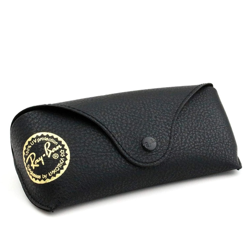 Ray Ban by Luxottica Textured Black Leather Travel Eye Glasses Sunglasses Case